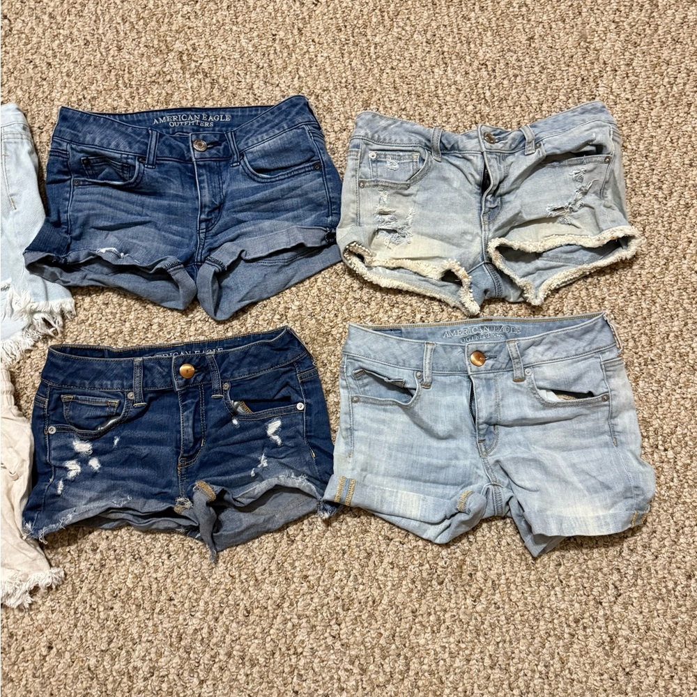 American Eagle Denim Shorts Set